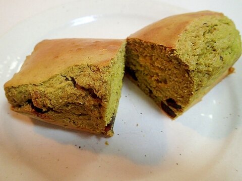 ＨＭで　紫花豆甘納豆の緑茶パウンドケーキ